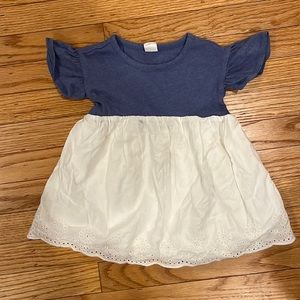 Baby GAP dress - blue and white